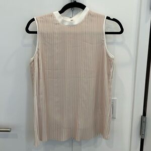 Cos pleated top beige and cream size 4